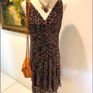 Glamour Jungle Print V Neck Fit & Flare Dress 10